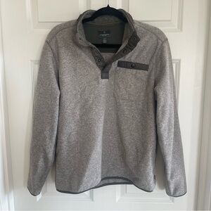 G.H. Bass & Co Gray fleece 1/4 snap Sweater